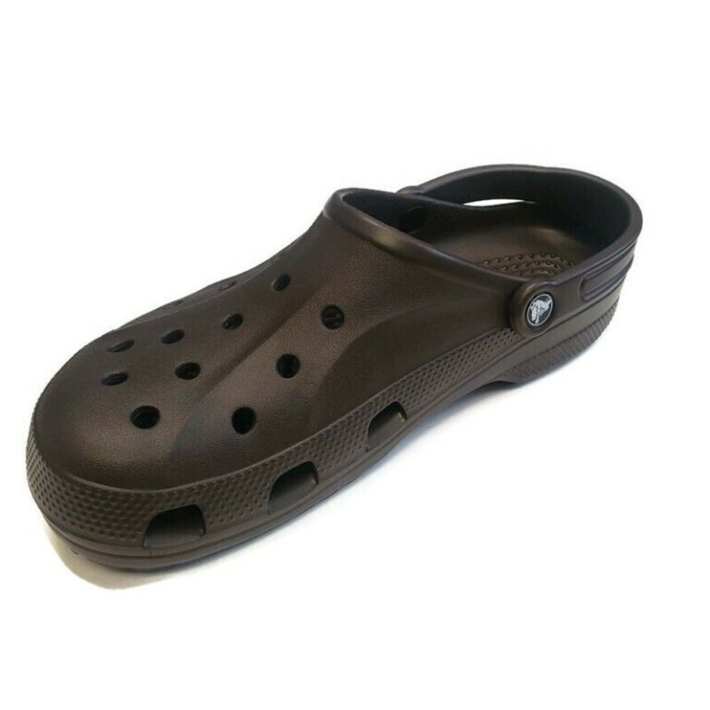 CROCS Baya Mens Size 10 Womens 12 Lightweight Slip On Clogs Shoes Espresso Brown - Picture 3 of 8